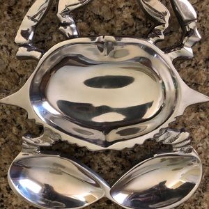 Pewter serving plate